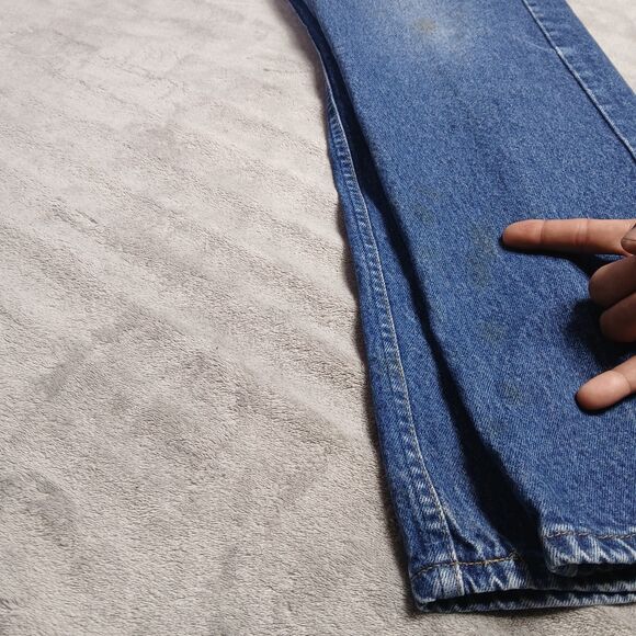 Vtg 80s Lee Storm Rider Jeans Men 42x34 (fits 38x32) Union Made USA Classic Work - Picture 16 of 16